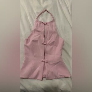 Zara Pink Tie Top